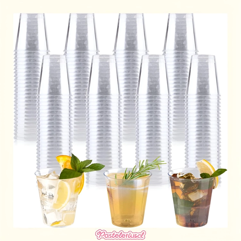 50 VASOS PLASTICOS VASOS POSTRE VASOS ACRILICOS POSTRES 2OZ/60ML - 8