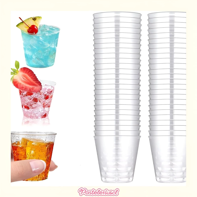 50 VASOS PLASTICOS VASOS POSTRE VASOS ACRILICOS POSTRES 2OZ/60ML - 9