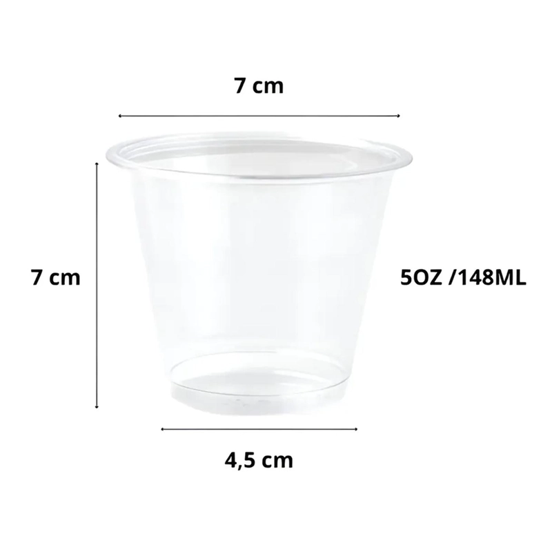 150 VASOS PLASTICOS VASOS DESECHABLES VASO PEQUEÑO 5OZ 148ML - 3