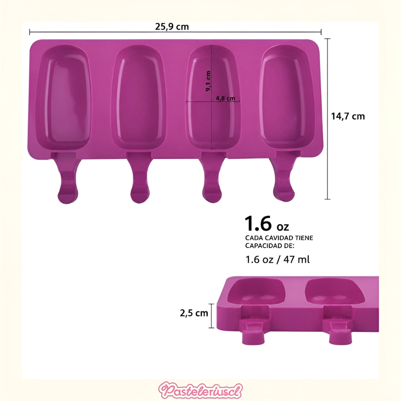 MOLDES DE SILICONA PARA HELADOS MOLDE SILICONA REPOSTERIA HELADO 0417 - 3