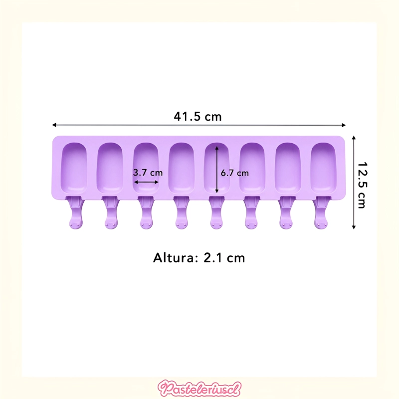 MOLDES DE SILICONA PARA HELADO MINI PALETAS DE HELADO MAGNUM MOLDE 8CAVID - 3