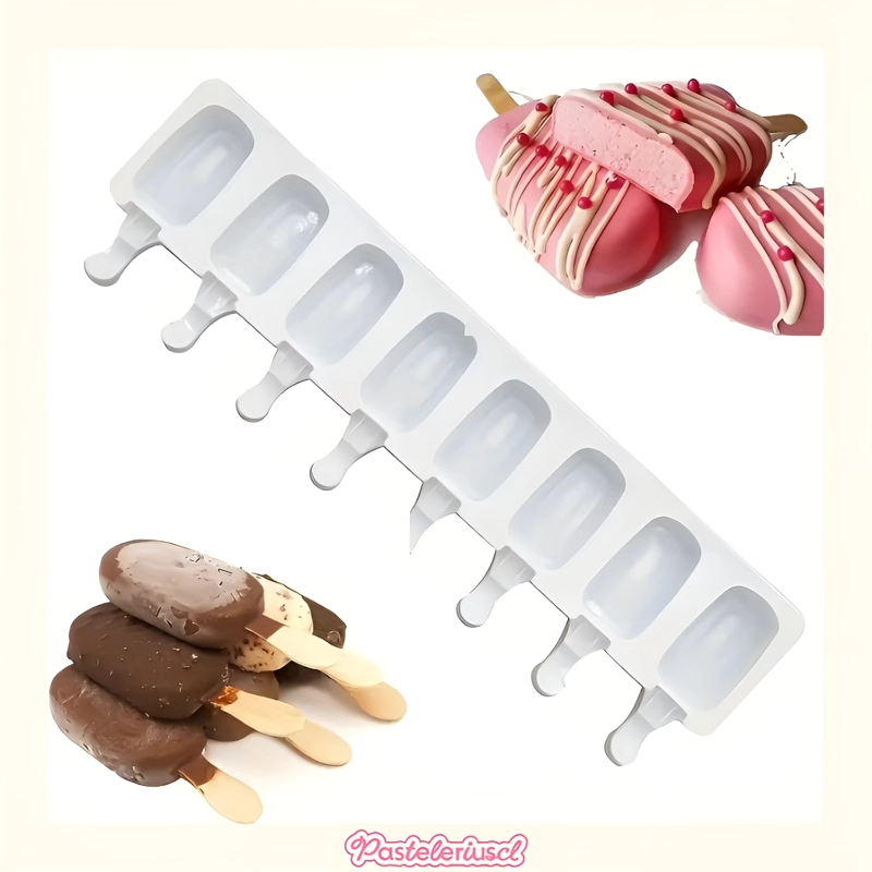 MOLDES DE SILICONA PARA HELADO MINI PALETAS DE HELADO MAGNUM MOLDE 8CAVID - 6
