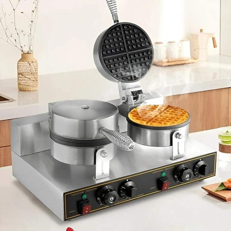 WAFLERA DOBLE MAQUINA PARA WAFFLES WAFLERA GRANDE 2400W - 2