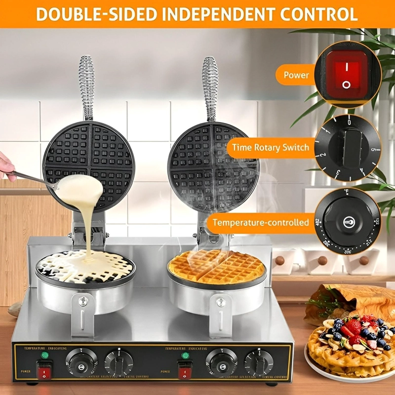 WAFLERA DOBLE MAQUINA PARA WAFFLES WAFLERA GRANDE 2400W - 4