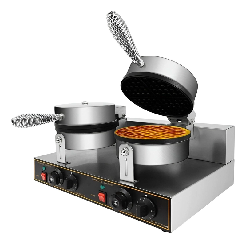 WAFLERA DOBLE MAQUINA PARA WAFFLES WAFLERA GRANDE 2400W - 7