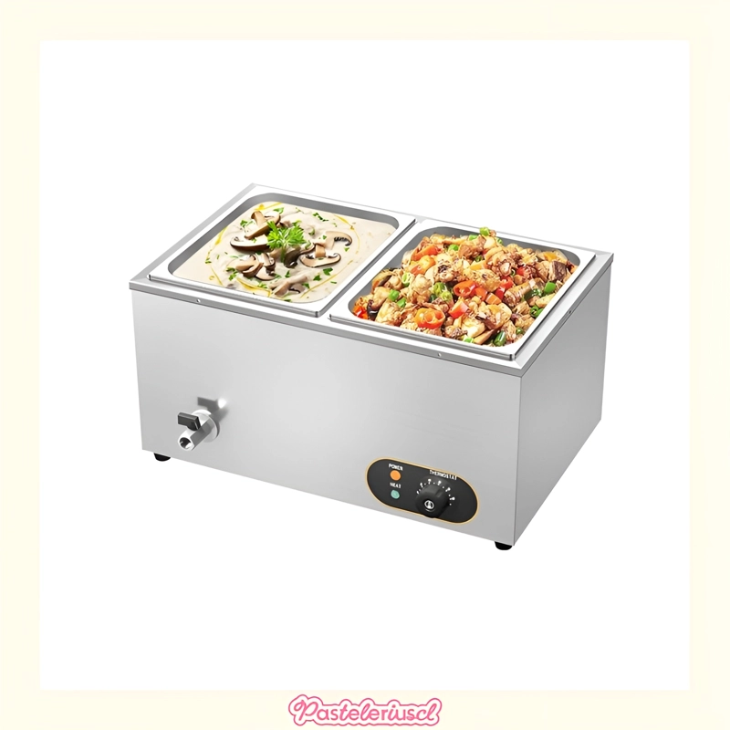BAÑO MARIA ELE CTRICO DOBLE CALENTADOR COMERCIAL 1500W CALENTADOR DE VAPOR ELE CTRICO - 8