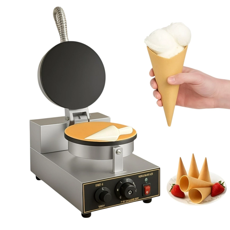 MAQUINA BARQUILLOS WAFLERA INDUSTRIAL WAFLES CONOS 1200W MAQUINA WAFLERA COMERCIAL - 1