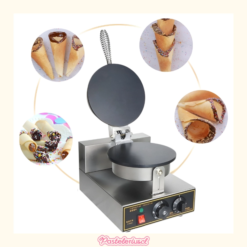 MAQUINA BARQUILLOS WAFLERA INDUSTRIAL WAFLES CONOS 1200W MAQUINA WAFLERA COMERCIAL - 5