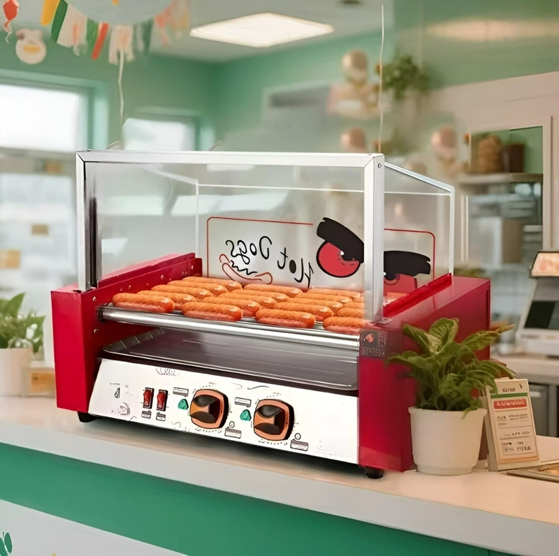 ROSTIZADOR VIENESAS PARRILLA HOT DOG CALENTADOR PAN 7 ROLLER - 2
