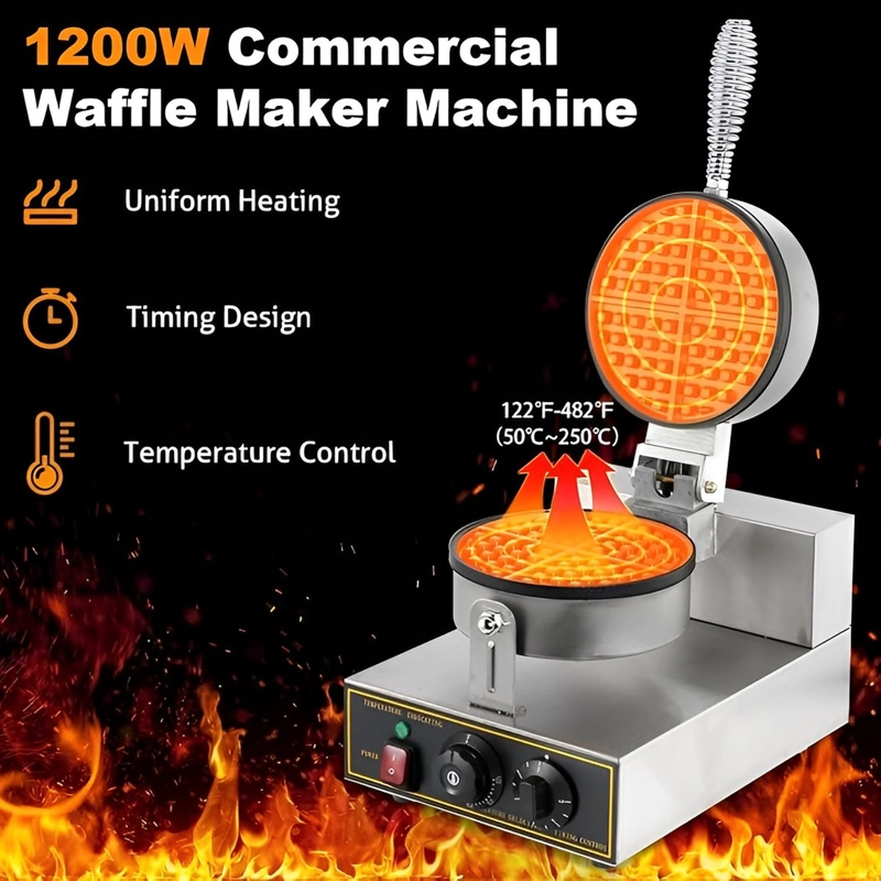 WAFFLES MAQUINA PARA WAFFLES WAFLERA GRANDE WUAFLERAS 1200W - 4
