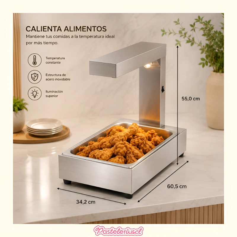 MANTENEDORA DE PAPAS FRITAS CALENTADOR DE LAMPARA DE CALOR DE ALIMENTOS 1000W - 3