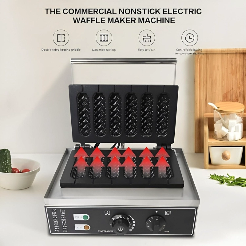 MAQUINA PARA WAFFLES HOT DOG MAKER WAFLERAS CON FORMAS 1550W - 5