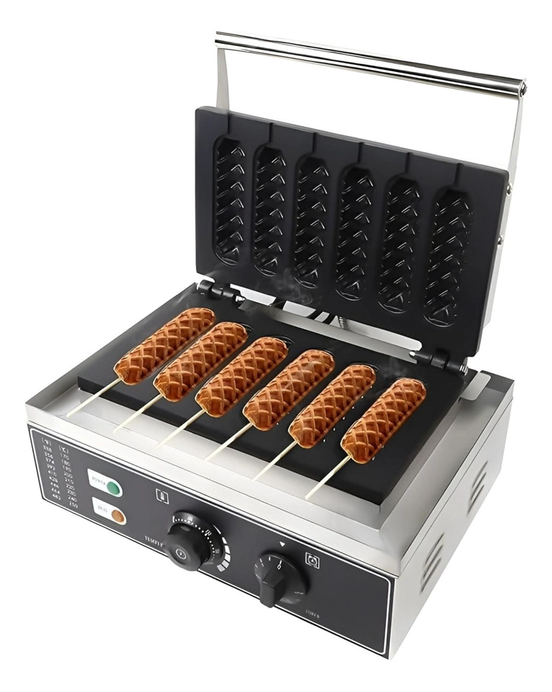 MAQUINA PARA WAFFLES HOT DOG MAKER WAFLERAS CON FORMAS 1550W - 9