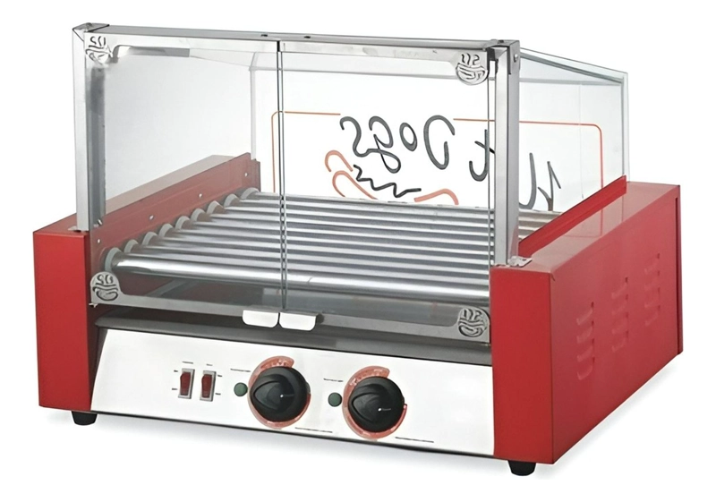 PARRILLA HOT DOG ROSTIZADOR VIENESAS CALENTADOR PAN 7 ROLLER - 7