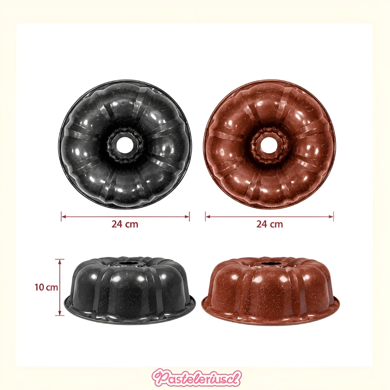 MOLDES QUEQUE MOLDE ROSCA FLANERA SAVARIN REPOSTERIA 24CM - 3