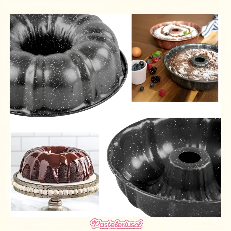 MOLDES QUEQUE MOLDE ROSCA FLANERA SAVARIN REPOSTERIA 24CM - 8