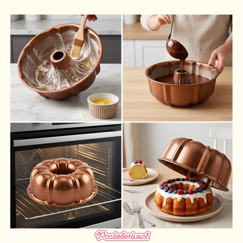 MOLDES QUEQUE MOLDE ROSCA FLANERA SAVARIN REPOSTERIA 24CM - 9