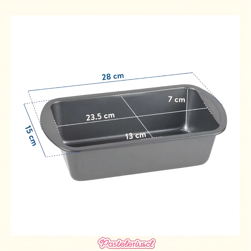MOLDE RECTANGULAR COCINA MOLDES PARA PAN MOLDES QUEQUE 24CM - 3