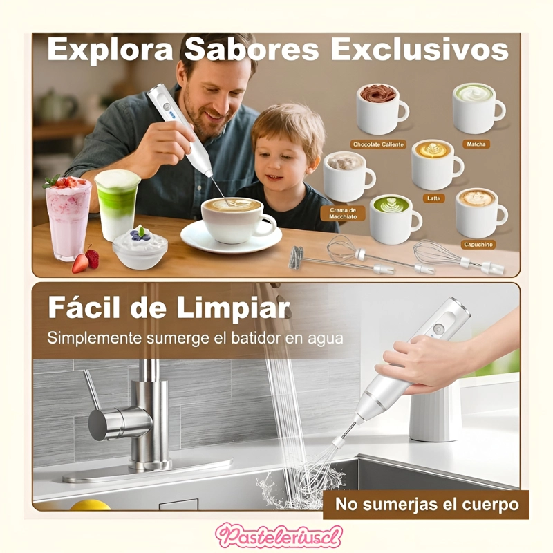 BATIDORA DE LECHE ESPUMADOR DE LECHE ELECTRICO DE MANO ESPUMADOR - 9