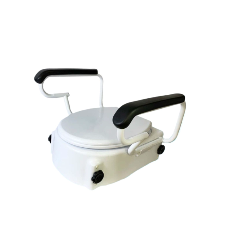 Alza Bañó Con Apoyabrazos Y Tapa Asiento Wc Fijación Externa - 4