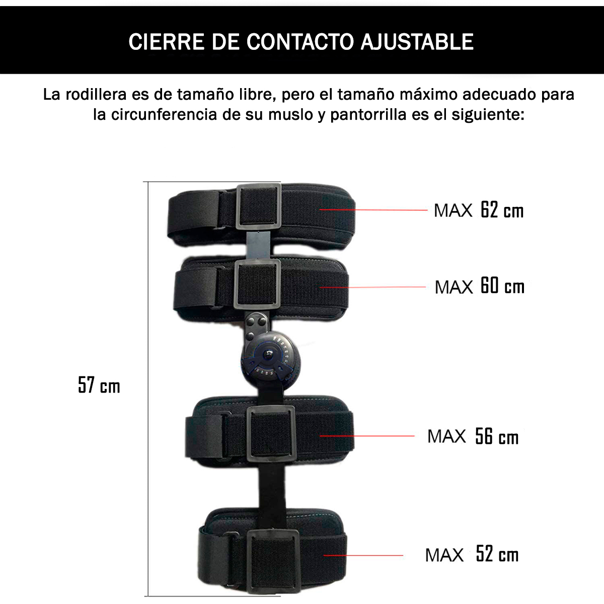 RODILLERA ORTOPEDICA ARTICULADA CON BISAGRA SOPORTE RÓTULA - 4