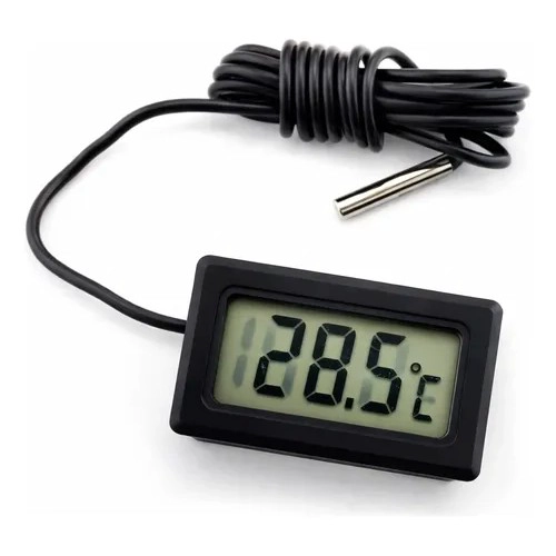 TERMOMETRO DIGITAL CON SONDA PARA REFRIGERADOR Y COOLER PANTALLA DIGITAL NEGRO - 2