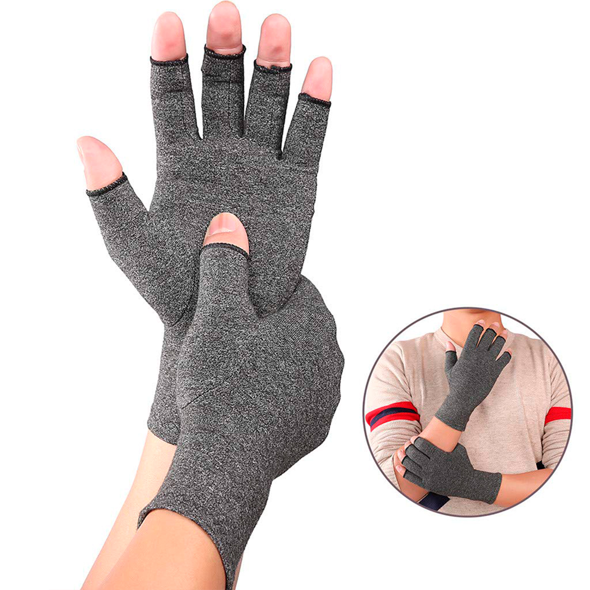 GUANTES DE COMPRESIÓN PARA ARTRITIS, ARTROSIS Y TENDITIS TALLA S - 3