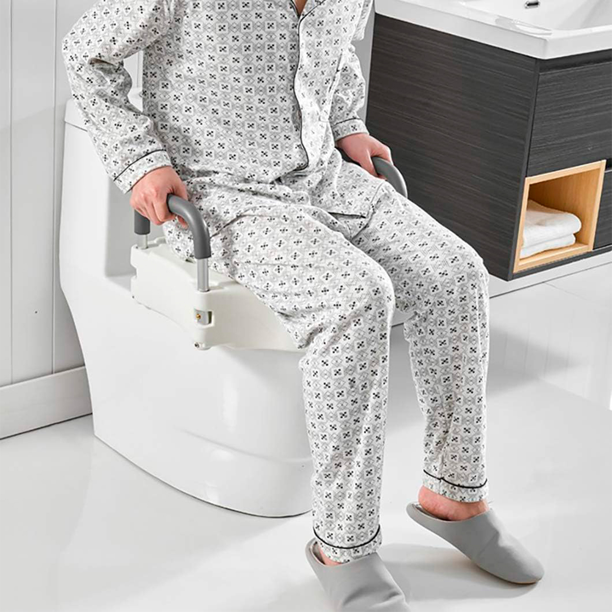 ALZA BAÑO CON APOYA BRAZOS DESMONTABLES PORTÁTIL - 4