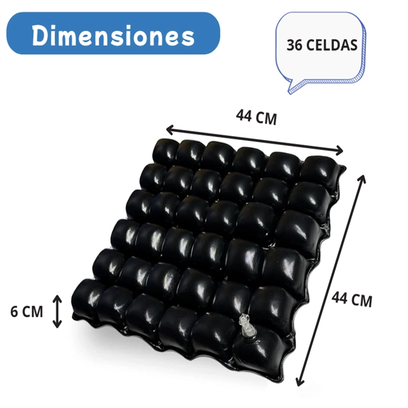 COJIN DE FLOTACION SECA ANTIESCARAS CELDAS DE AIRE CON FUNDA - 2
