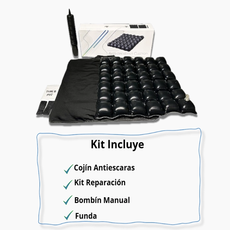 COJIN DE FLOTACION SECA ANTIESCARAS CELDAS DE AIRE CON FUNDA - 4
