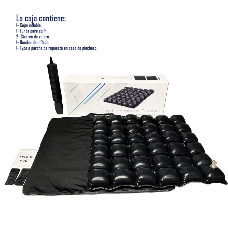 COJIN DE FLOTACION SECA ANTIESCARAS CELDAS DE AIRE CON FUNDA - 8