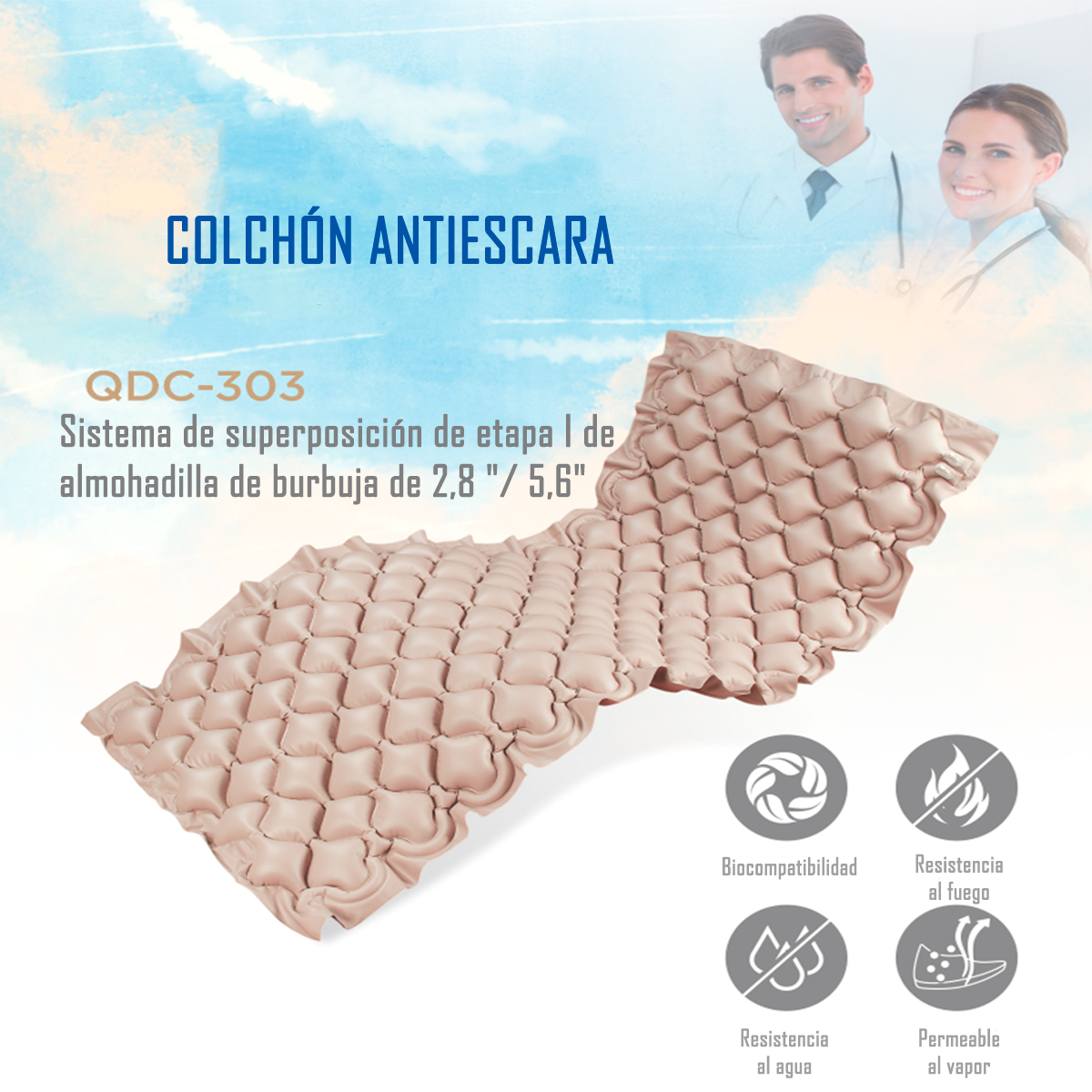 COLCHON ANTIESCARAS + KIT DE REPARACIÓN CON MOTOR SILENCIOSO - 6