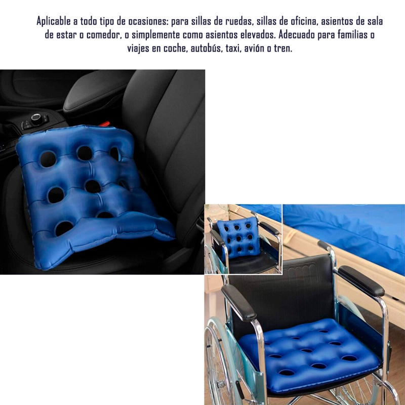 COJIN ANTIESCARAS PARA SILLA DE RUEDAS ORTOPÉDICO INFLABLE - 4