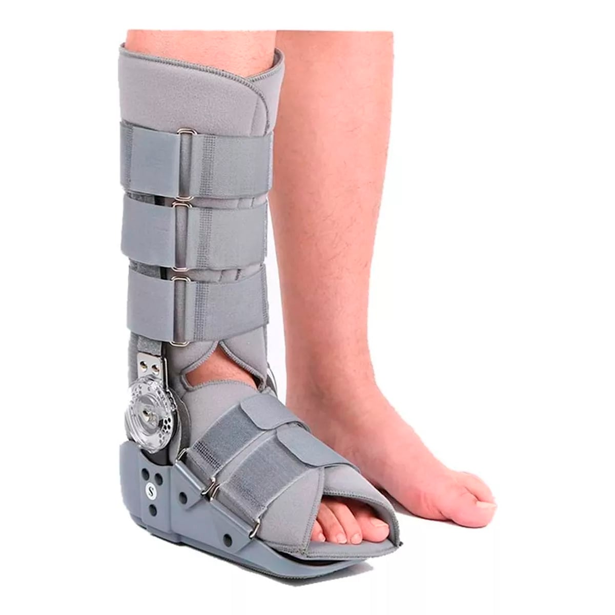 BOTA ORTOPEDICA LARGA GRIS CON ROM ANGULO REGULABLE TALLA XL - 3