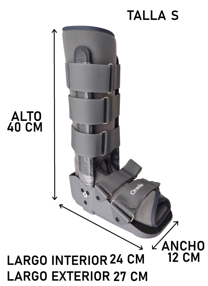 Bota Ortopédica Cam Walker Larga Gris Adulto Oneder Talla  S - 2
