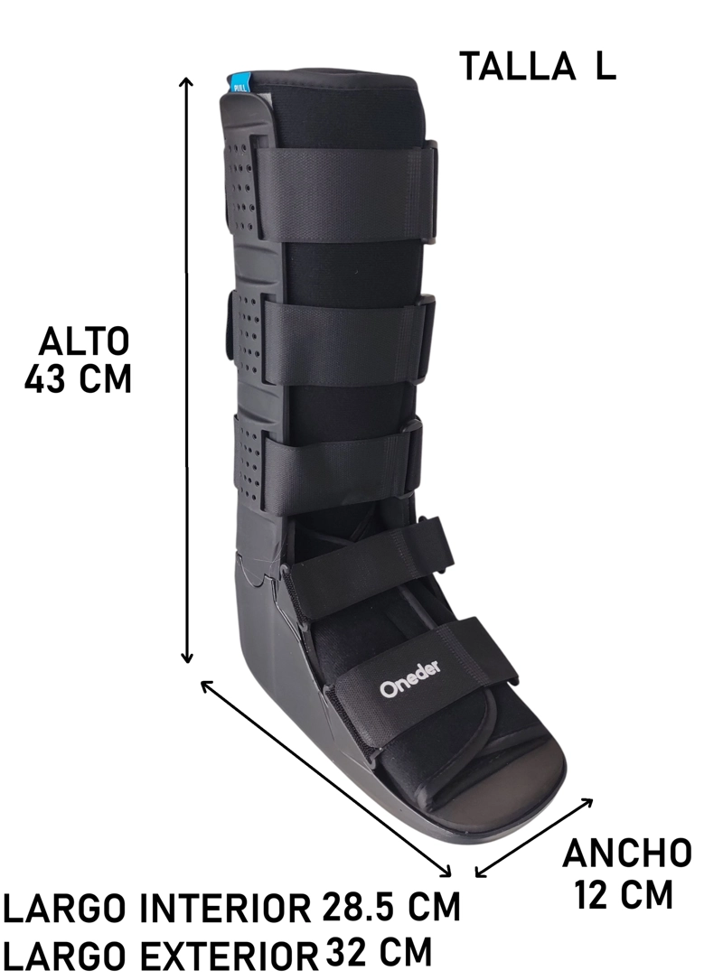Bota Ortopédica Cam Walker Larga Premium Pie Adulto Oneder Talla L - 2