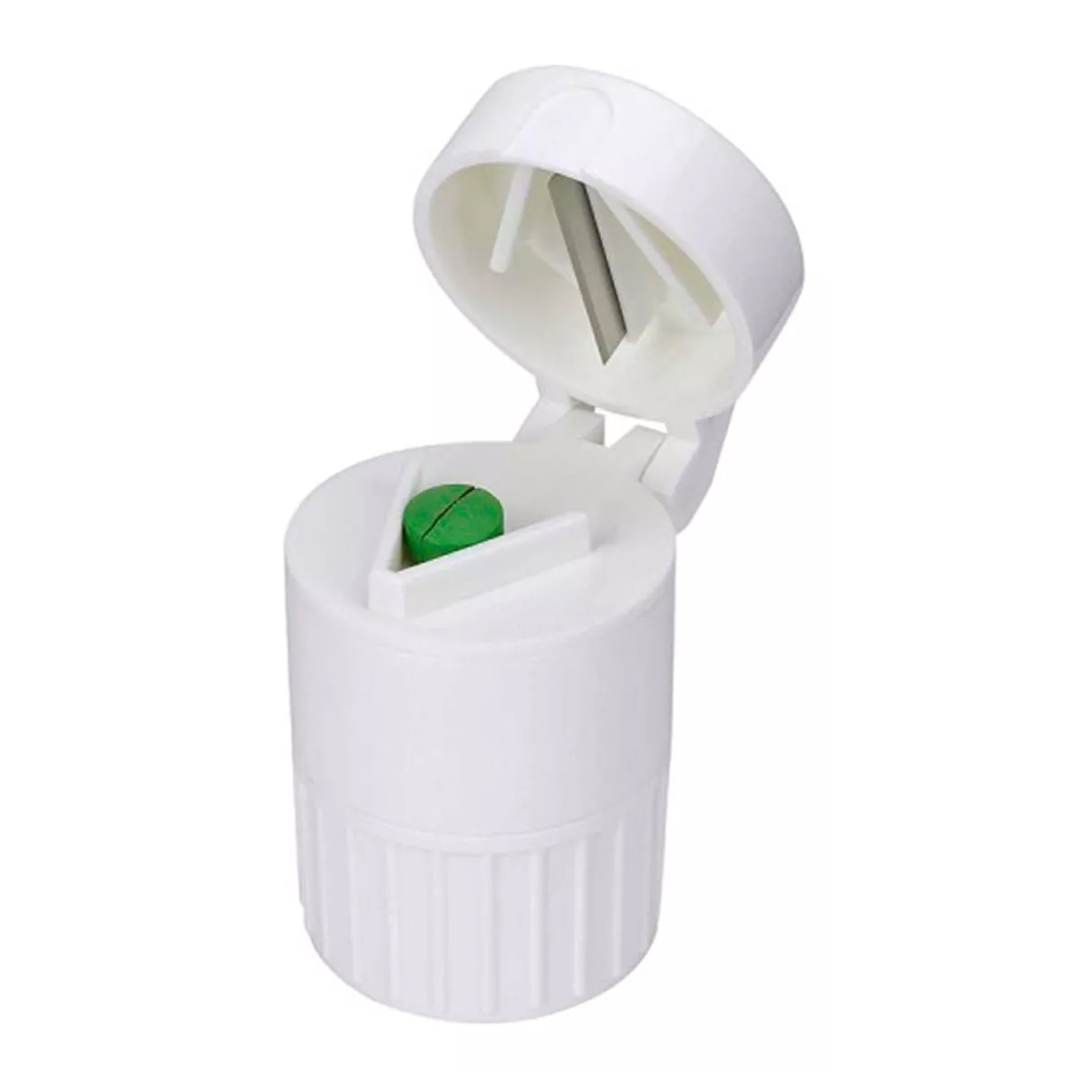 PASTILLERO CONTENEDOR CORTADOR Y MOLEDOR PORTATIL 4 EN 1 - 1