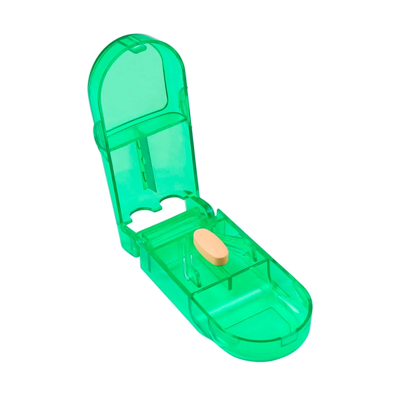 PASTILLERO ORGANIZADOR CORTADOR DIVISOR DOSIFICADOR PASTILLA VERDE - 1