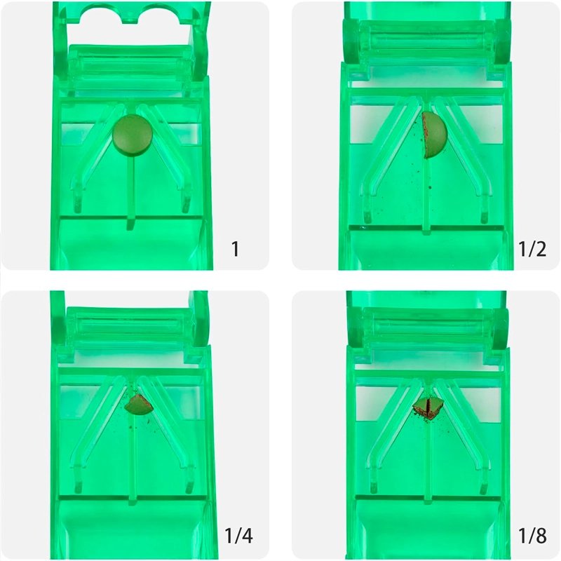 PASTILLERO ORGANIZADOR CORTADOR DIVISOR DOSIFICADOR PASTILLA VERDE - 4
