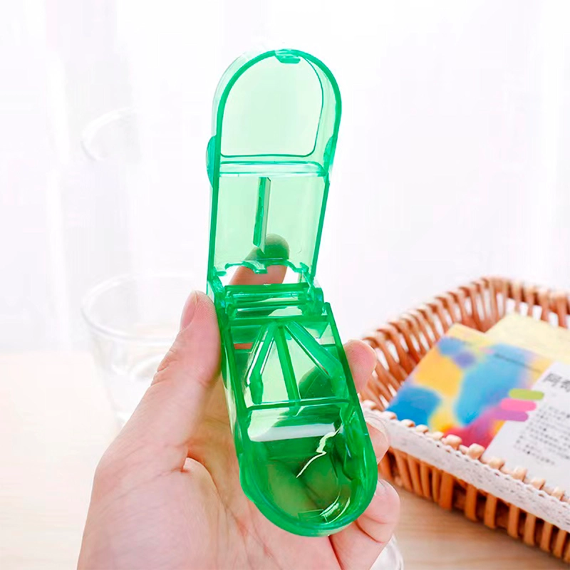 PASTILLERO ORGANIZADOR CORTADOR DIVISOR DOSIFICADOR PASTILLA VERDE - 5