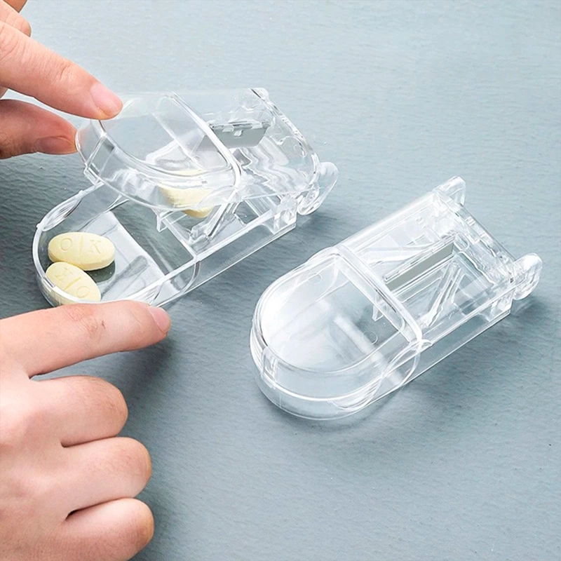 PASTILLERO ORGANIZADOR CORTADOR DIVISOR DOSIFICADOR PASTILLA TRANSPARENTE - 2