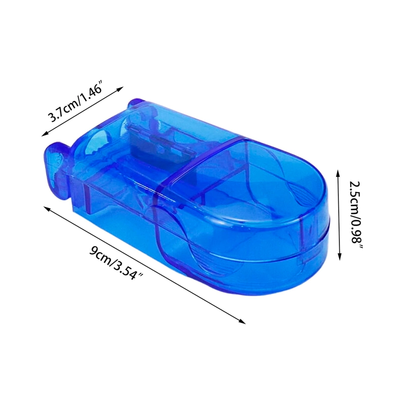 PASTILLERO ORGANIZADOR CORTADOR DIVISOR DOSIFICADOR PASTILLA AZUL - 6