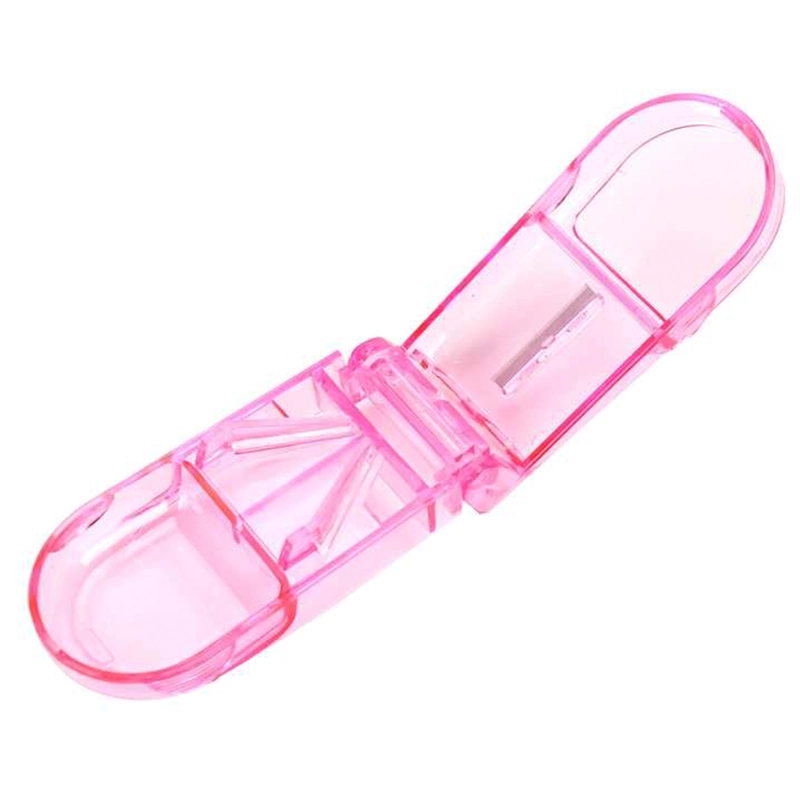 PASTILLERO ORGANIZADOR CORTADOR DIVISOR DOSIFICADOR PASTILLA ROSA - 2