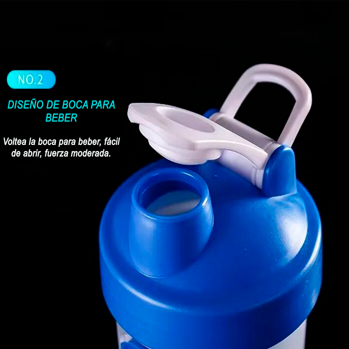 BOTELLA DE AGUA 600ML + PASTILLERO ORGANIZADOR SEMANAL AZUL - 7