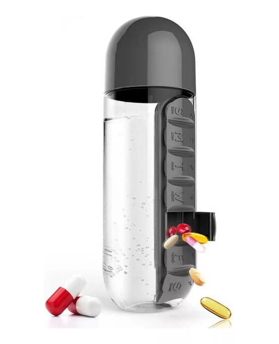 BOTELLA DE AGUA PASTILLERO ORGANIZADOR PASTILLEROS SEMANALES - 1
