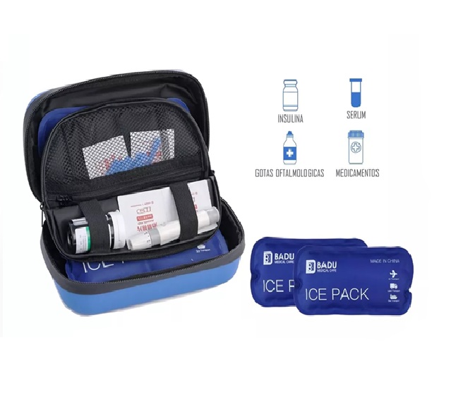 Bolso Estuche De Viaje Cooler Porta Insulina Diabéticos Oneder Azul - 2
