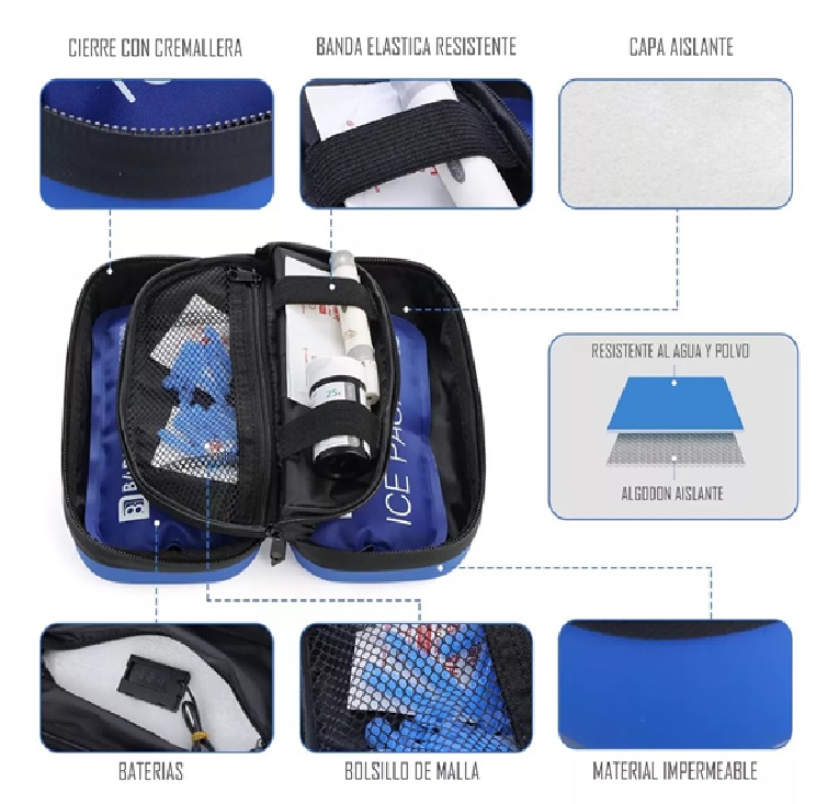 Bolso Estuche De Viaje Cooler Porta Insulina Diabéticos Oneder Azul - 4