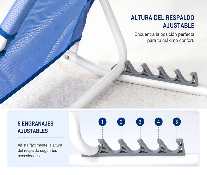 RESPALDO PORTATIL PLEGABLE CAMA PARA SENTAR ENFERMOS - 5