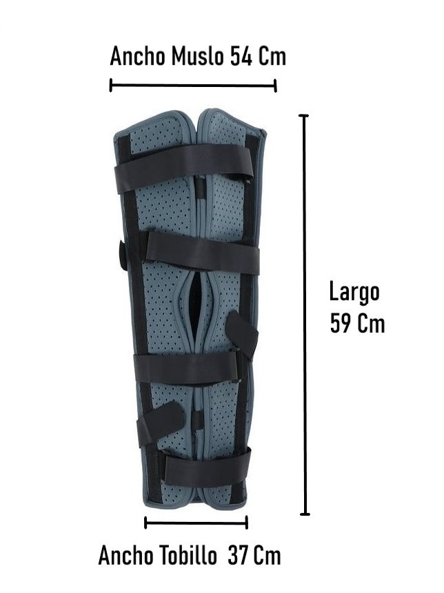INMOVILIZADOR RODILLA LARGO TRIPANEL CON VELCRO AJUSTABLE - 3