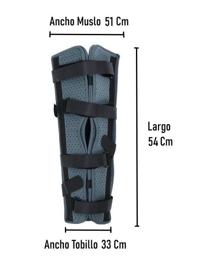 INMOVILIZADOR RODILLA LARGO TRIPANEL CON VELCRO AJUSTABLE - 3